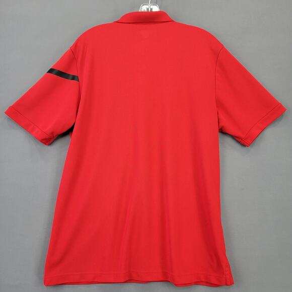Callaway Red Golf Polo Shirt Sporty Classic Short Sleeves Button Up Mens Size L - Picture 2 of 11
